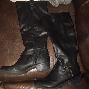 Black tall boots